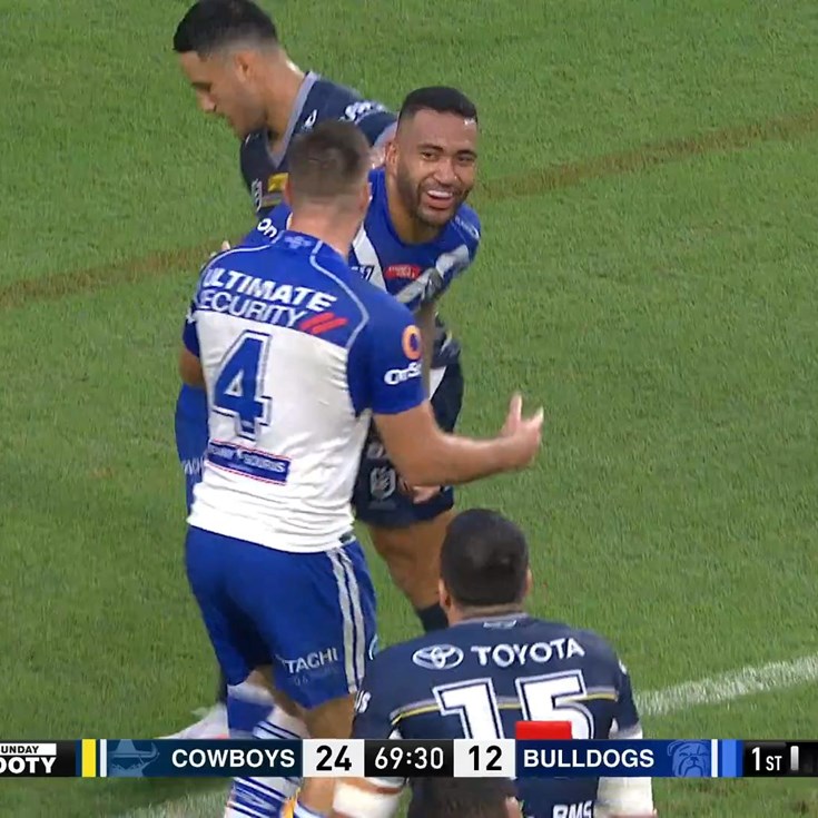 Tuipulotu Katoa gets his first try in the NRL