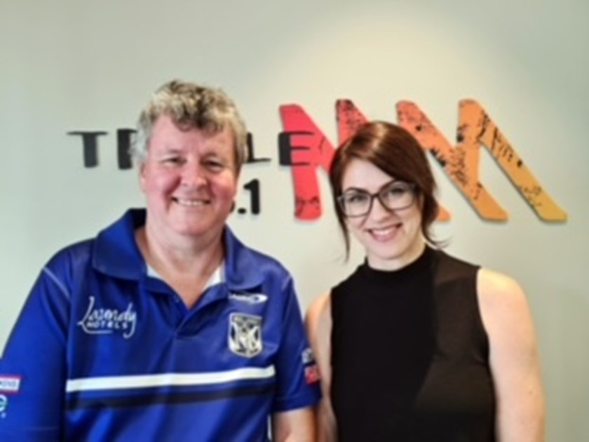 Bulldogs’ Director Andrew Gifford and Bundaberg-based singer-songwriter Abby Skye