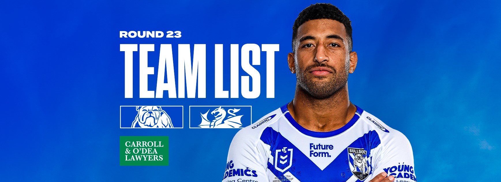 Round 23 Team News: Bulldogs to tackle Dragons