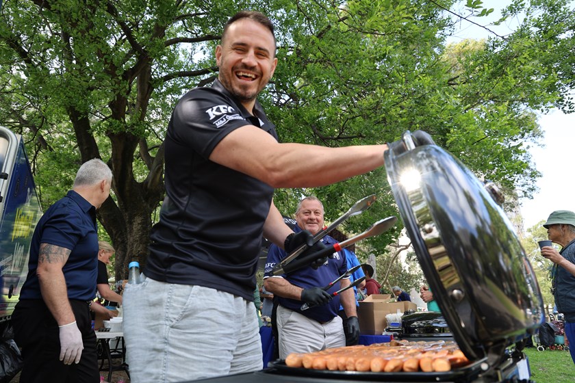 Bulldogs great Josh Reynolds at the launch of the new Vinnies Van on R U OK? Day for people experiencing disadvantage in the inner city of Sydney.