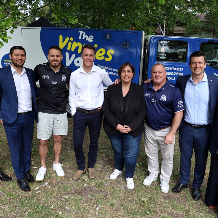 Bulldogs join NSW Premier Chris Minns to launch new Vinnies Van addressing hardship