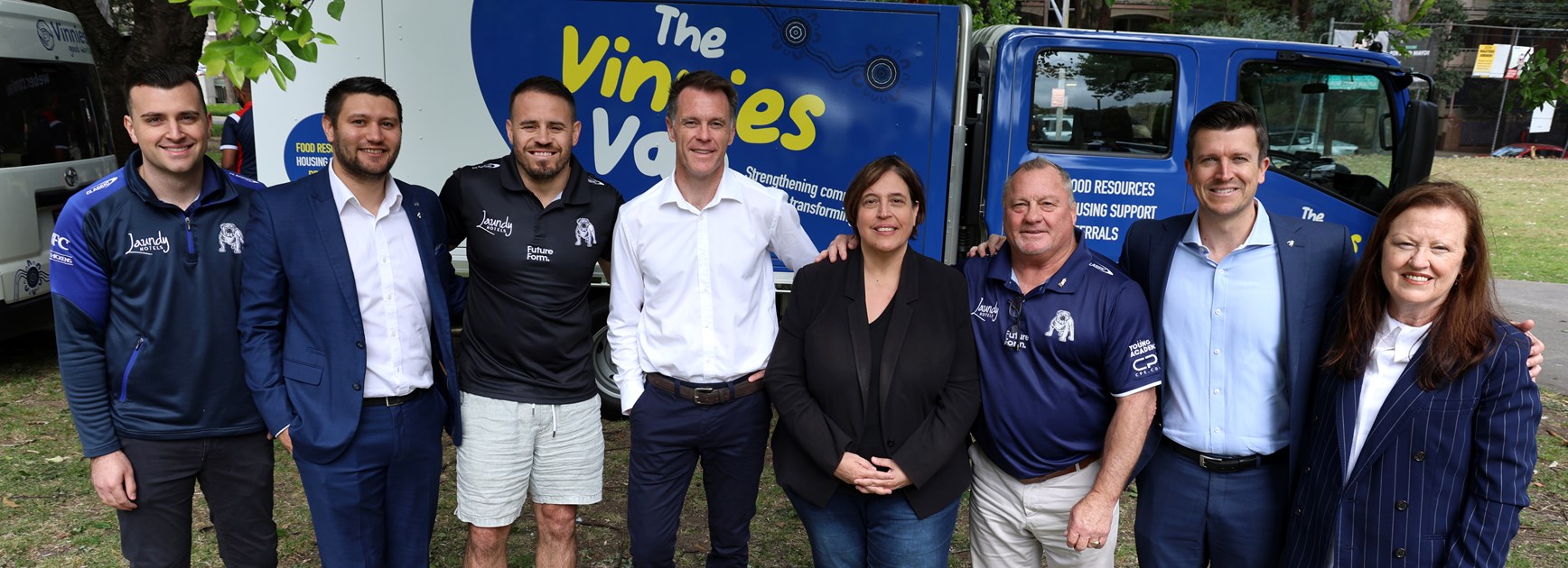 Bulldogs join NSW Premier Chris Minns to launch new Vinnies Van addressing hardship